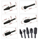 Juego 5 Fresas Limas rotativas de vastago 6mm para MotorTool, Dremel o Taladro para madera.