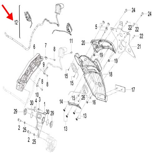 Kit de luces de cruce traseras (752S)