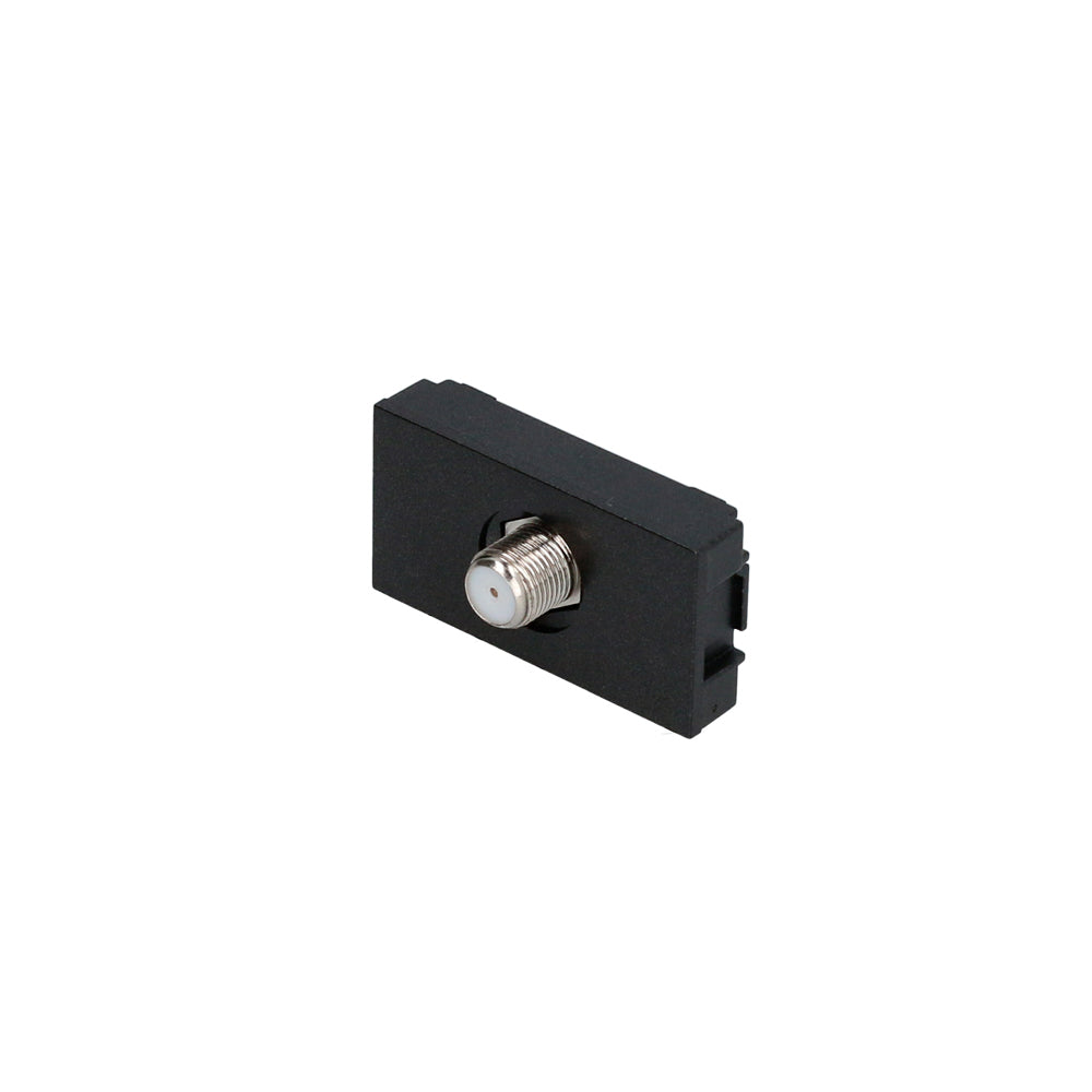 Toma de TV negro para interruptores 1/3 Surtek.