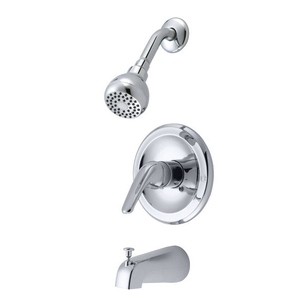 Juego de ducha con acabado cromado brillante para bañera