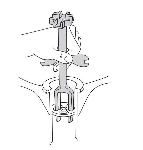 Llave removedora 4 en 1 para drenaje