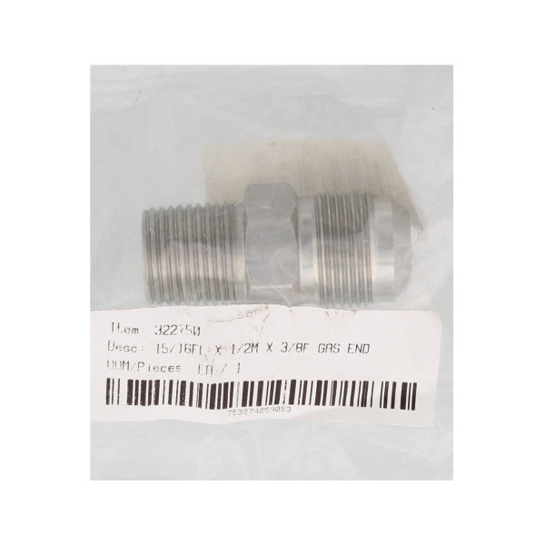 Conector de 1/2" x 3/8" para manguera de gas