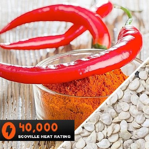 Semillas de aji (HOT) Cayenne Long Thin (100% Heirloom/No Híbrido/No GMO). 10 semillas aprox.