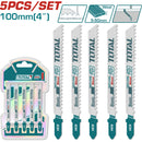 Hojas para sierra caladora Tipo U para madera. 74mm. (6 dientes por pulgada) Set de 5