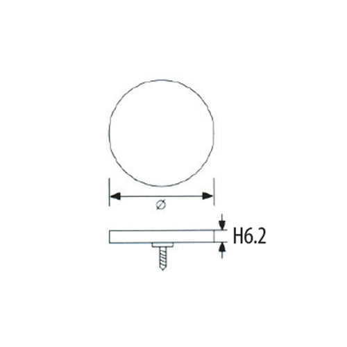 tapitas decorativas  de 20 mm.(solida) Brillante ( se vende por unidad)