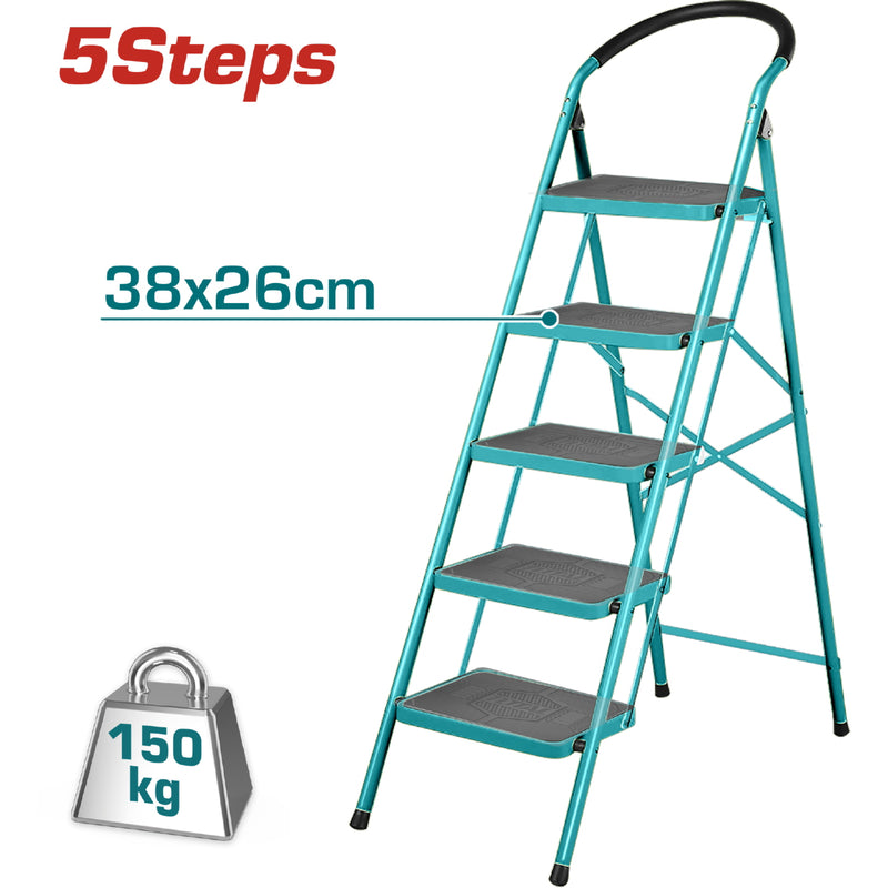 Escalera de 5 peldaños metálica  TOTAL TOOLS