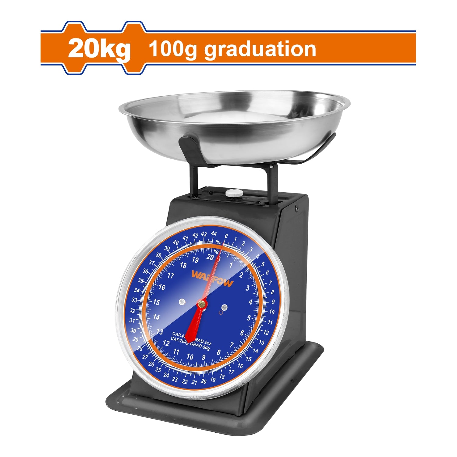 Báscula de Resorte para pesar 20kg Graduación 100g Pantalla: Placa de Dial. Báscula de Aguja. Balanza pesa