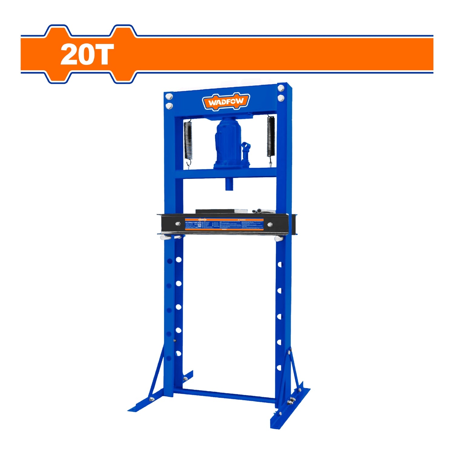 Prensa hidráulica capacidad 20T. Rango de trabajo 0 ~ 710 mm. Prensa de taller.