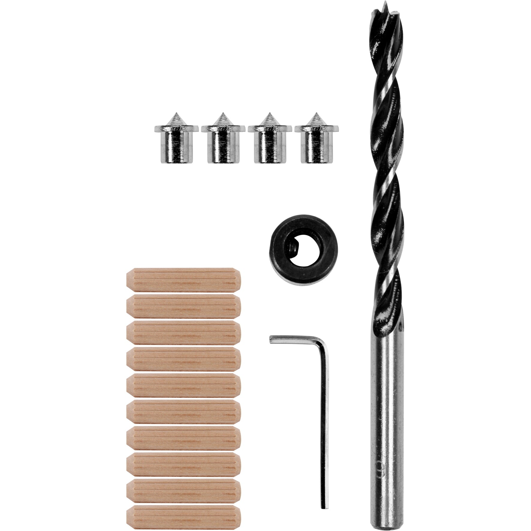DowelJigKit kit de centrado tarugos de madera 8mm 17 pzas