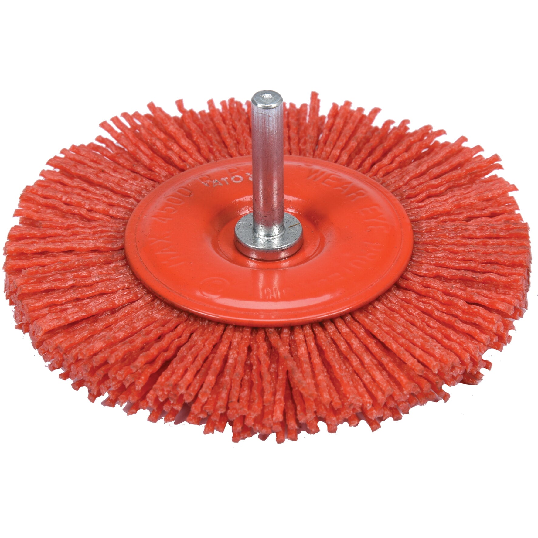 Rueda Nylon abrasiva cepillo circular para taladro 4" elimina óxido, pintura