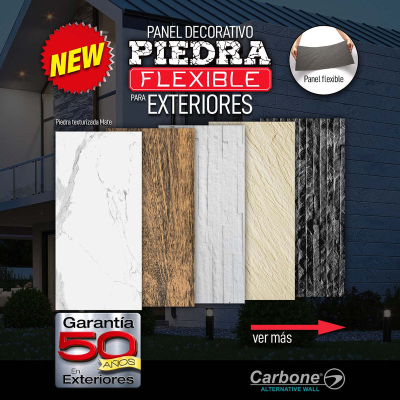 Piedra Flexible Ladrillo claro panel 240 X 60 mm (2.5 - 3.3mm) 350 Pc/ box (5.04 m2)