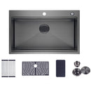 Fregador de acero inoxidable 30" x 20" x 9". Calibre 16. ONTARIO