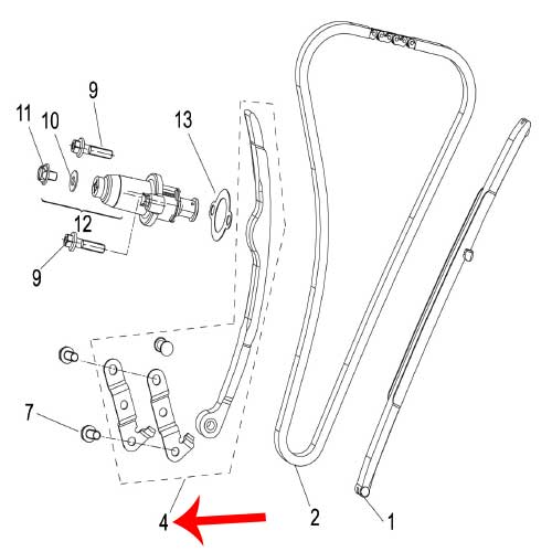 Patin de cadena movil (LEONCINO250 / TNT25 / TRK251)