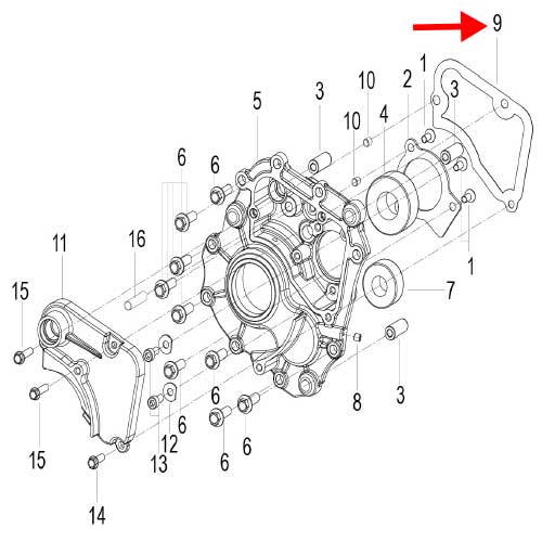 Empacadura de tapa de caja de cambios (752S)