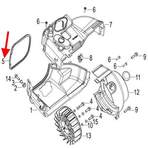 Empacadura de goma (K-BLADE125)