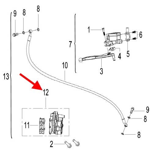 Pinza de freno delantero (K-BLADE125)