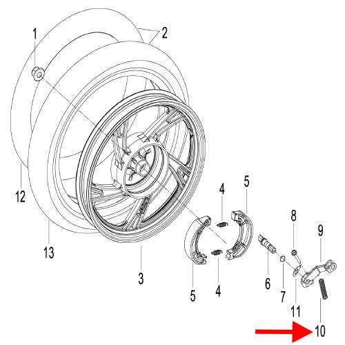 Resortes de freno de tambor (K-BLADE125)