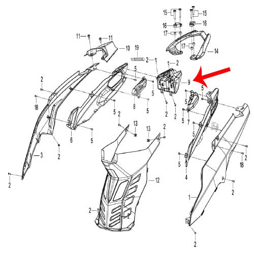 Faro trasero (K-BLADE125)