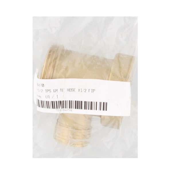 Conector Tee con rosca  de 1-1/2" x 3/4" x 1/2" para lavadoras