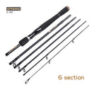 Caña de pescar 2.4 m Spining 6 secciones