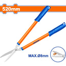 Tijera cortasetos 20"(520mm). Acero al carbono. Cuchilla de tratamiento térmico.