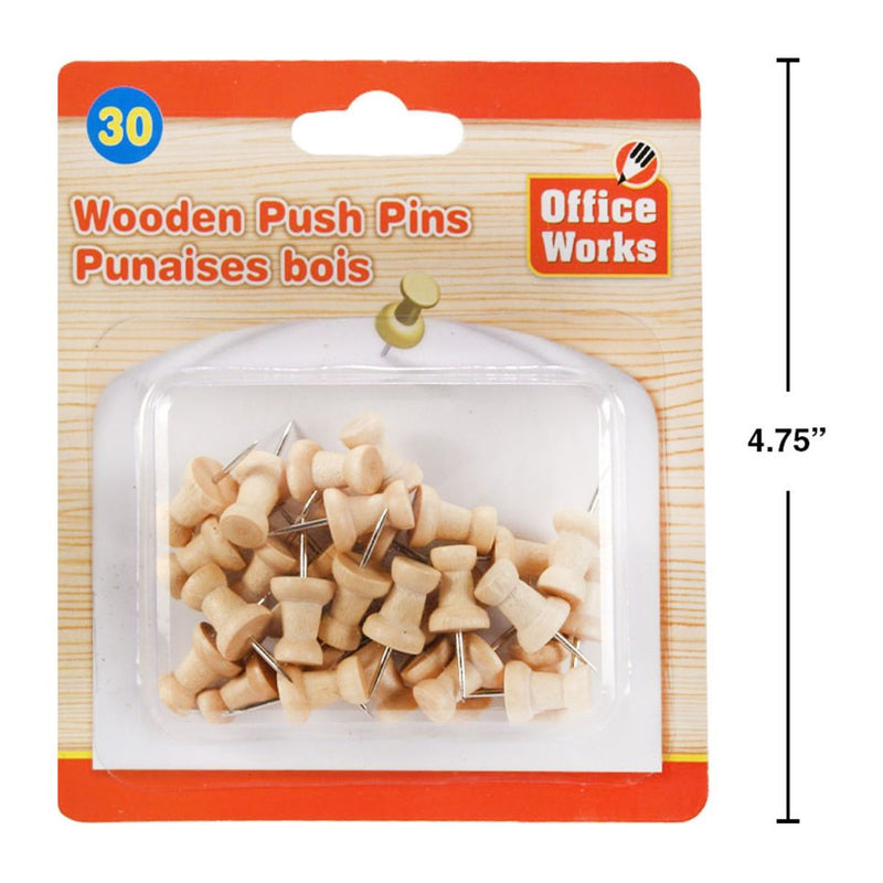 Pines o chinches de madera de 30 piezas