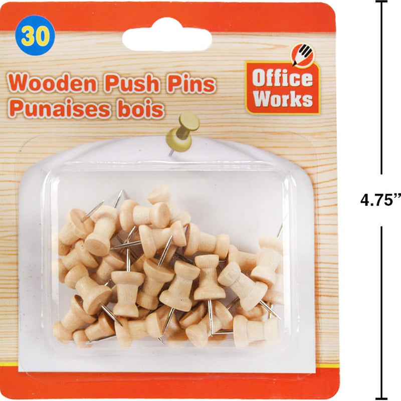 Pines o chinches de madera de 30 piezas