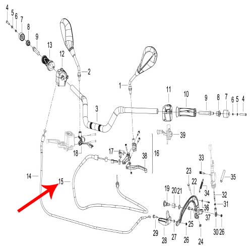 Cable del embrague (TRK251)