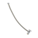 Tubo de abasto de acero inoxidable de 18" con llave de angulo para lavamanos 1/2"