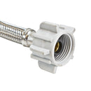 Tubo de abasto de acero inoxidable de 12" con llave de angulo para inodoros  3/8" x 7/8".