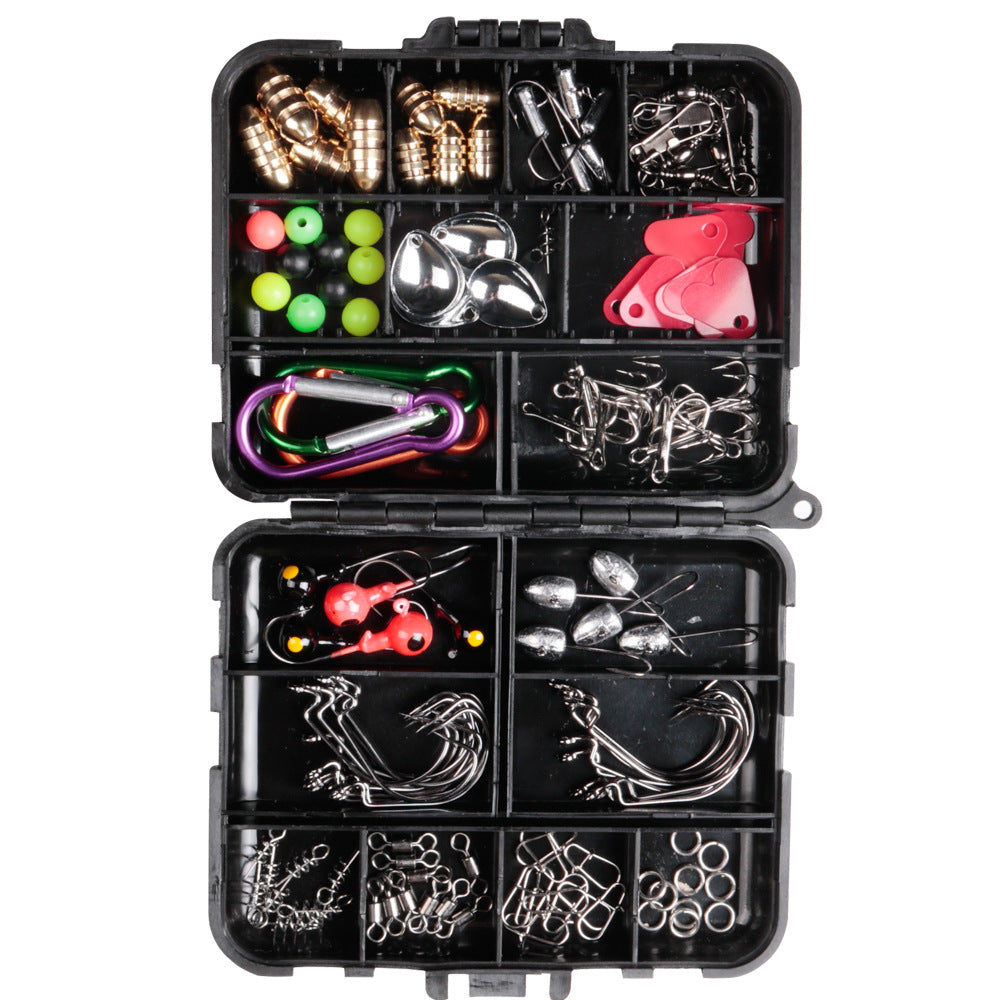 Kit de anzuelos y accesorios de pesca 136 pzas