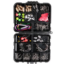 Kit de anzuelos y accesorios de pesca 136 pzas