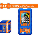 Multímetro Digital 4000 dígitos. CATIII 600V. Función inteligente. Rango automático. Linterna.