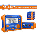 Medidor de resistencia a tierra 0Ω~ 4.0KΩ. Modo 2 polos y 3 polos. Pantalla digital y analógica.