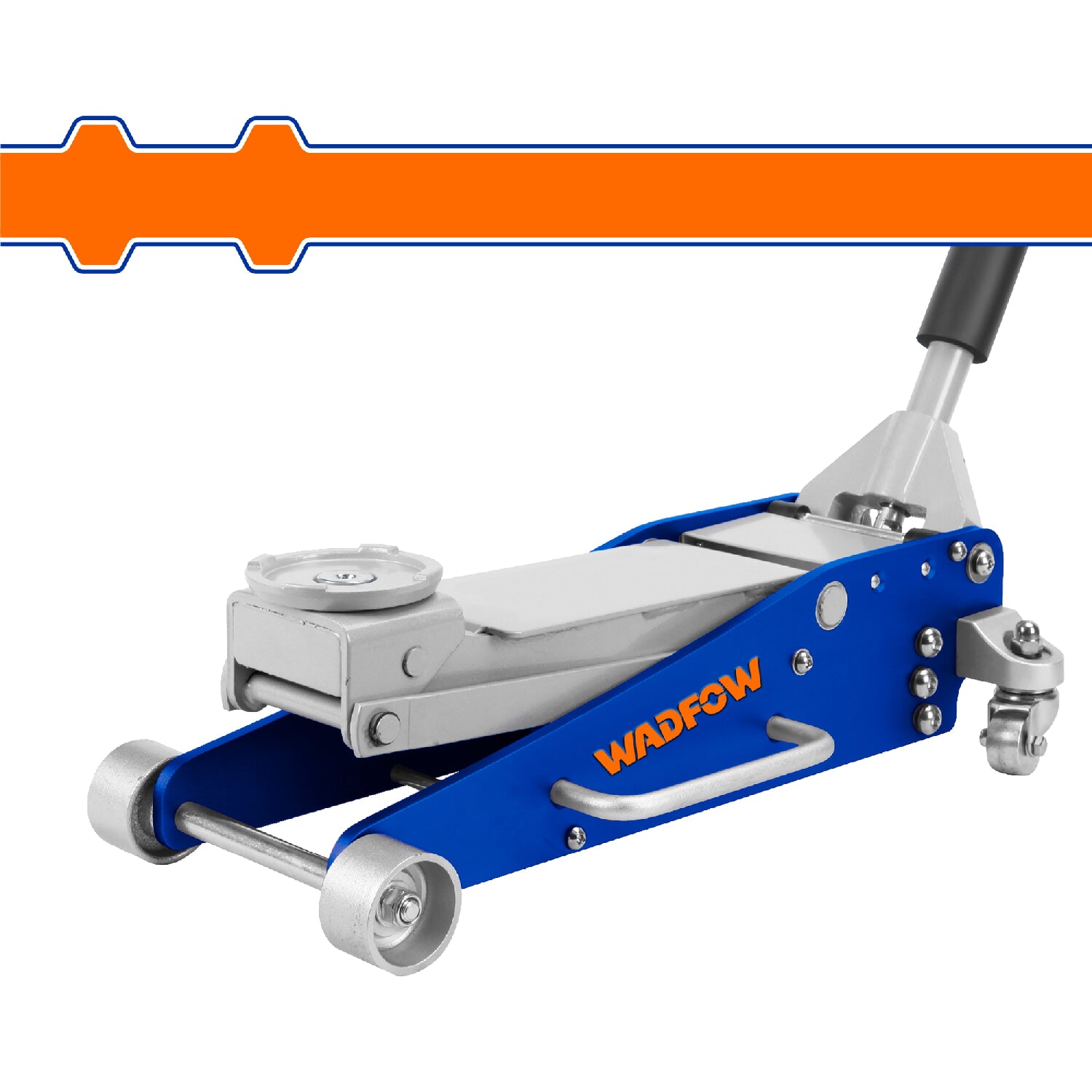 Gato Hidráulico de piso 2.5 Ton. Alt. Min. 100mm. Alt. Max: 465mm. Recorrido: 365mm.