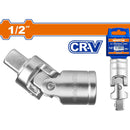 Junta Universal de 1/2". CR-V. Material: 50BV30. Tratamiento térmico. Cromado.