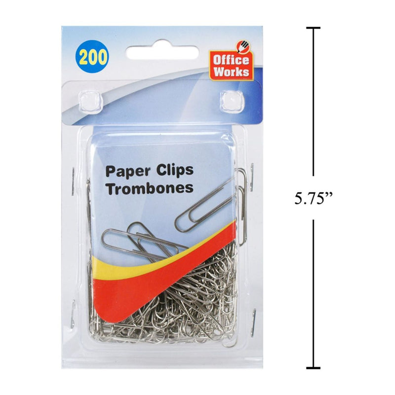 Clips de papel de metal de 200 piezas, 33 mm