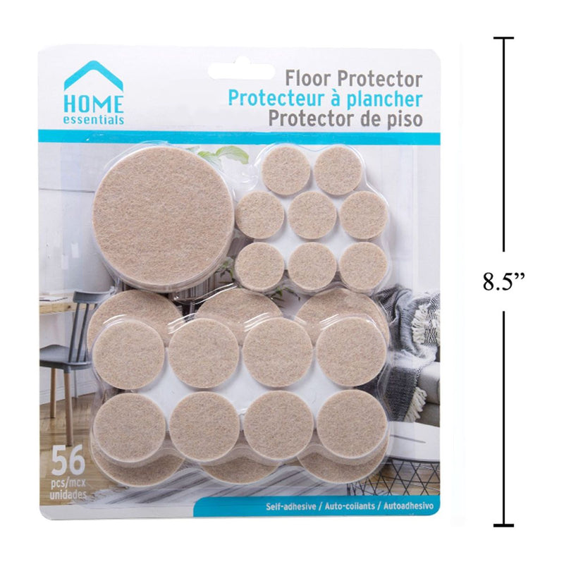 Protectores de piso para muebles en surtido de 56 piezas autoadhesivos