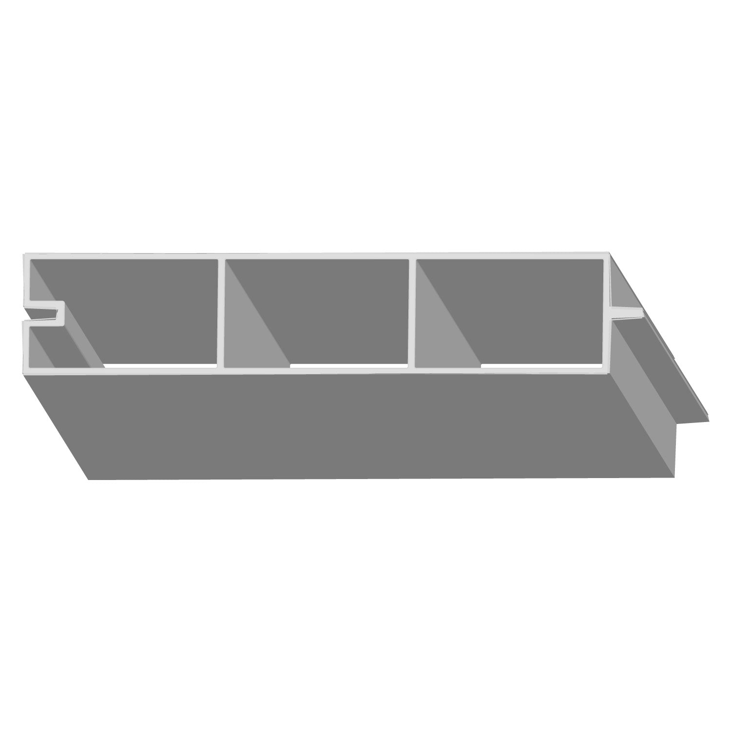 Perfil Lama para Puertas - Fijos - Portones. Espesor 1.2 mm. Largo 5.85 mts. Acabado Blanco
