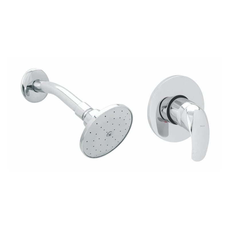 Kit ducha para baño con regadera y monomando mezclador de palanca tipo redondo