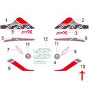 Calcomania izquierda del covertor trasero (TRK502X)