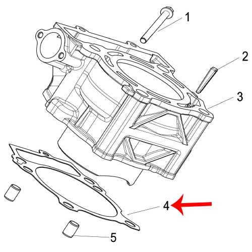 Empacadura de cilindro (LEONCINO250 / TNT25 / TRK251)