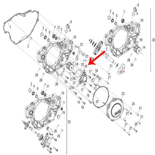 Tapa del filtro de aceite (TNT25 / TRK251)