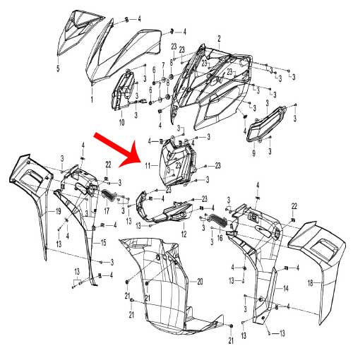 Faro delantero (K-BLADE125)