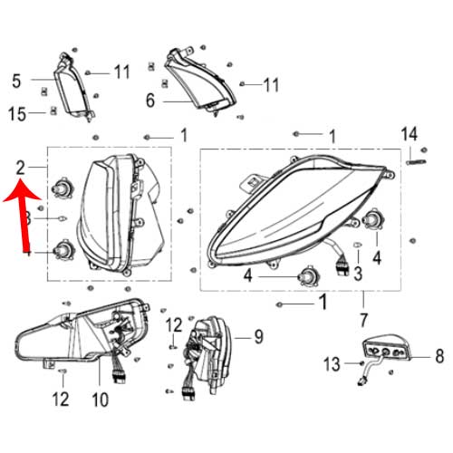 Faro delantero derecho (ZAFFERANO250)