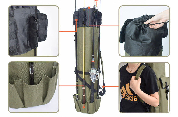 Bolso multiuso porta cañas de pescar
