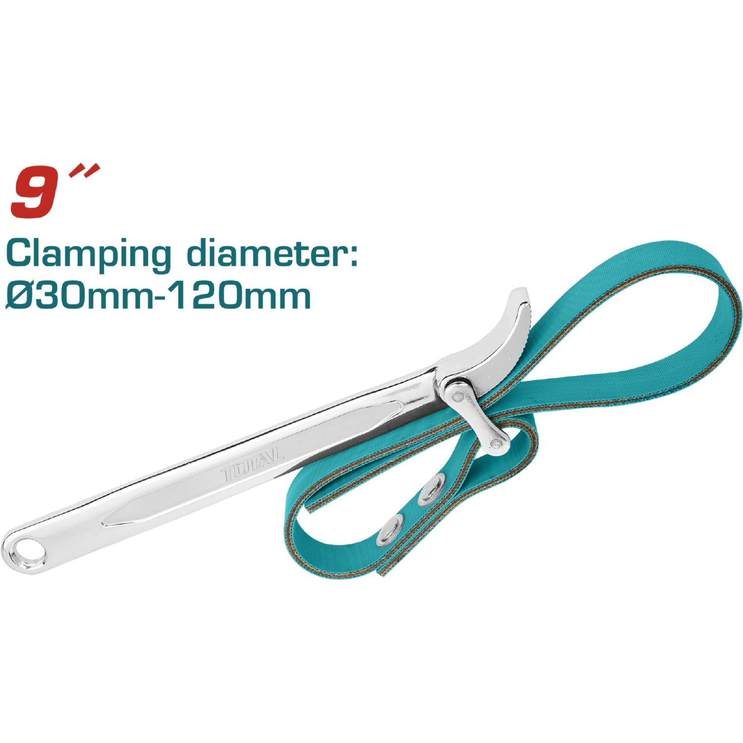 Llave de correa para filtro de aceite 9" (500 mm). Sujección (30mm-120mm)