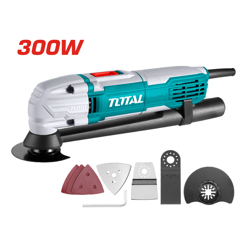 Flexible Multitool Oscilante Multiuso 300W Velocidad sin carga: 10000-20000rpm Incluye accesorios.