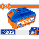 Batería de 20V wadfow. Litio 3.0 Ah. Indicador LED. Compatible con herramientas inalámbricas P20S