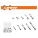 Tornillos autorroscantes. Cabeza avellanada. Acero al carbono. Galvanizado. (302 pzas) Se vende en Kit. Auto enrosca